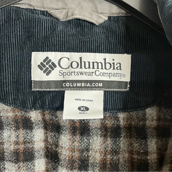 Columbia Size XL Men's Barn Coat Insulated Corduroy Collar Denim Chore Grey - Picture 4 of 9